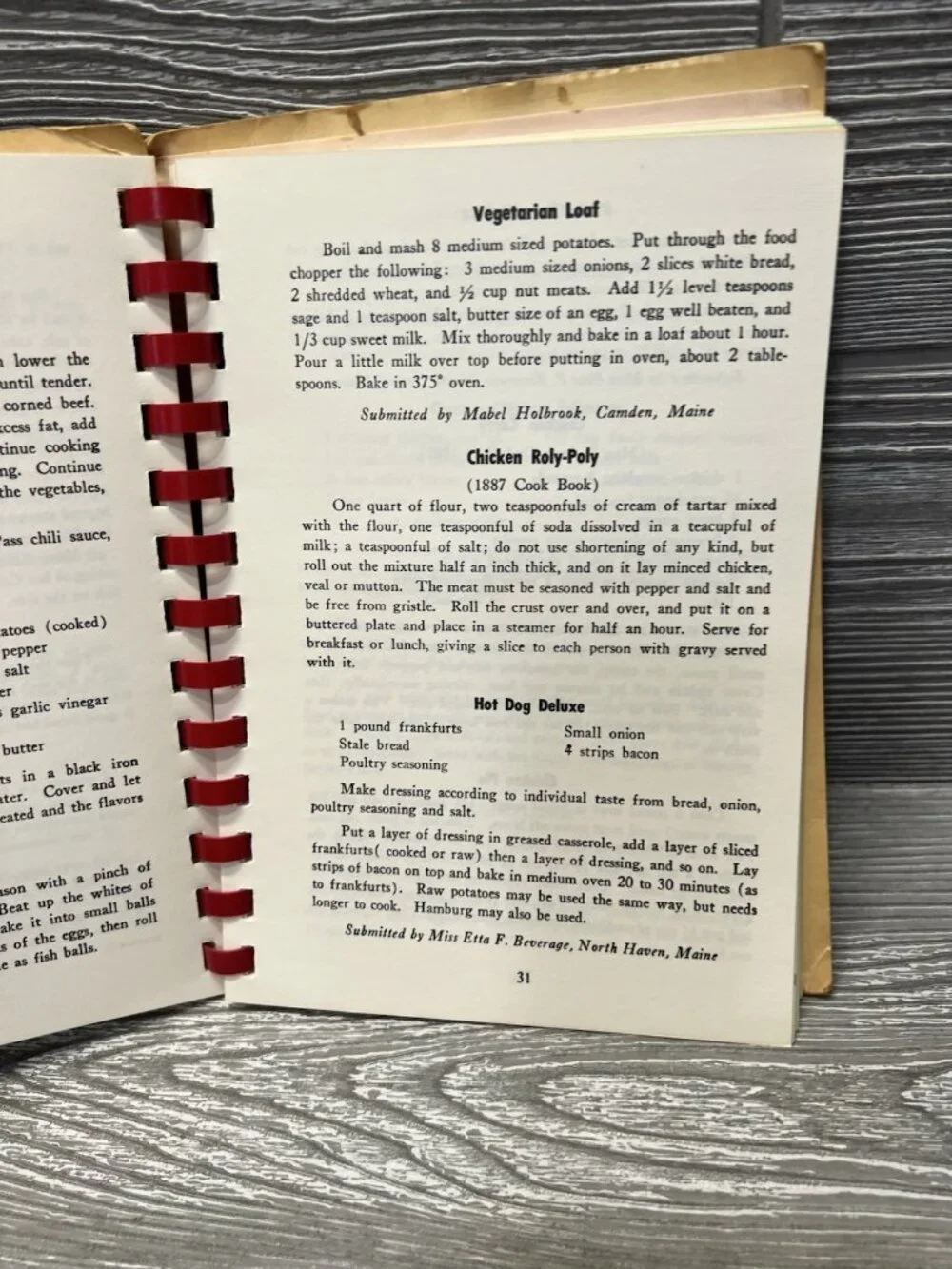 Maine Coastal Cooking Cookbook Recipe Book Vintage 1975 Spiral Paperback